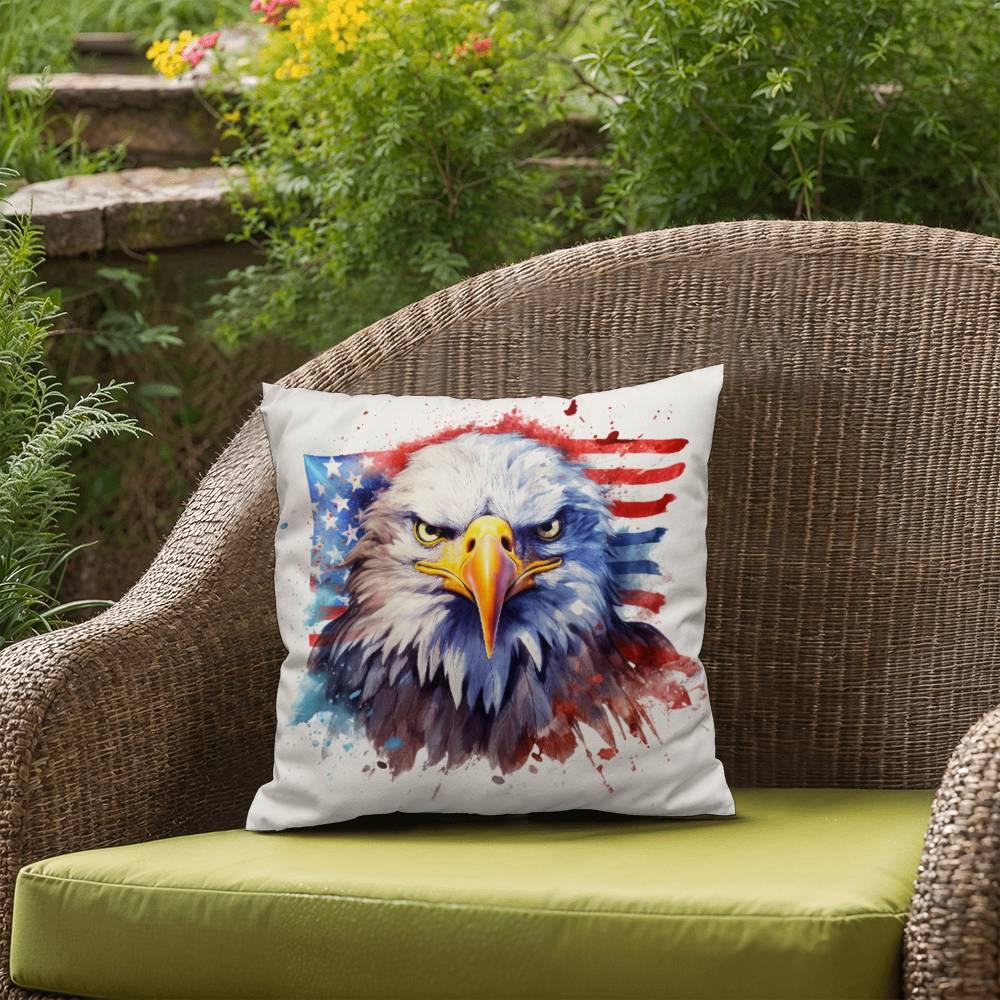 Eagle Patriotic Indoor-Outdoor Pillow - Mallard Moon Gift Shop