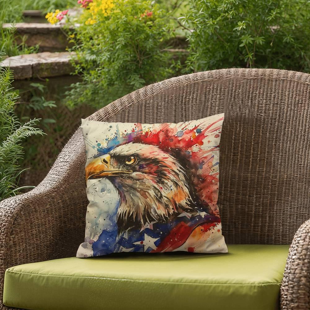 Patriotic Eagle Home Decor Indoor-Outdoor Pillow - Mallard Moon Gift Shop