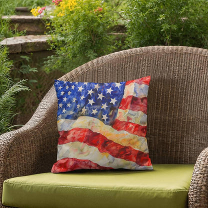 Old Glory American Flag Patriotic Indoor-Outdoor Home Decor Pillow - Mallard Moon Gift Shop