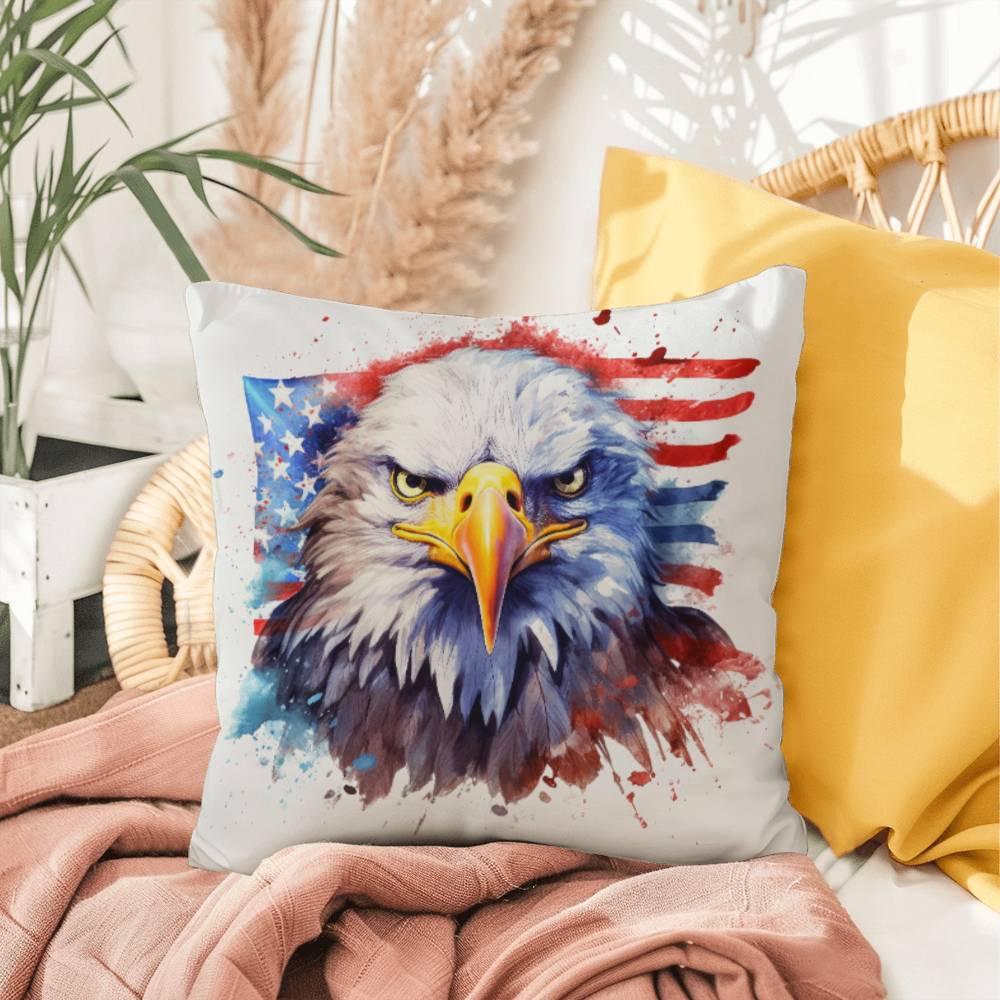 Eagle Patriotic Indoor-Outdoor Pillow - Mallard Moon Gift Shop