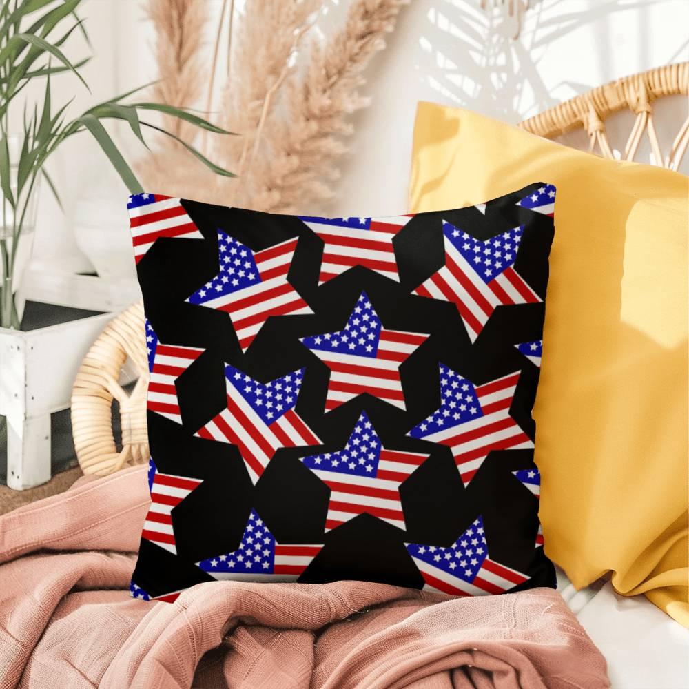 America Stars Patriotic Indoor-Outdoor Pillow - Mallard Moon Gift Shop