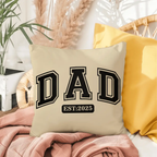 Personalized Dad Established Pillow – Custom Year Dad Throw Pillow – Gift for Dad – Father's Day Gift – Rustic Farmhouse Indoor Outdoor Cushion