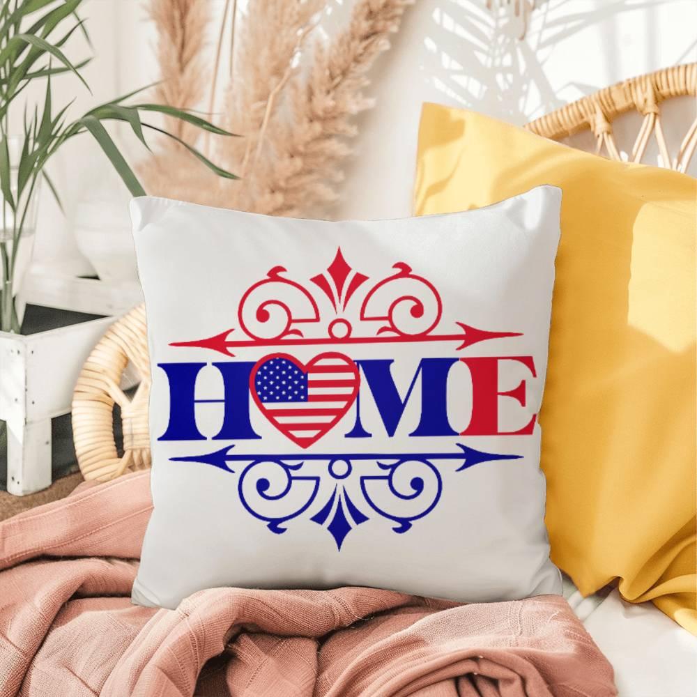 Patriotic Home Comfy Indoor-Outdoor Pillow - Mallard Moon Gift Shop