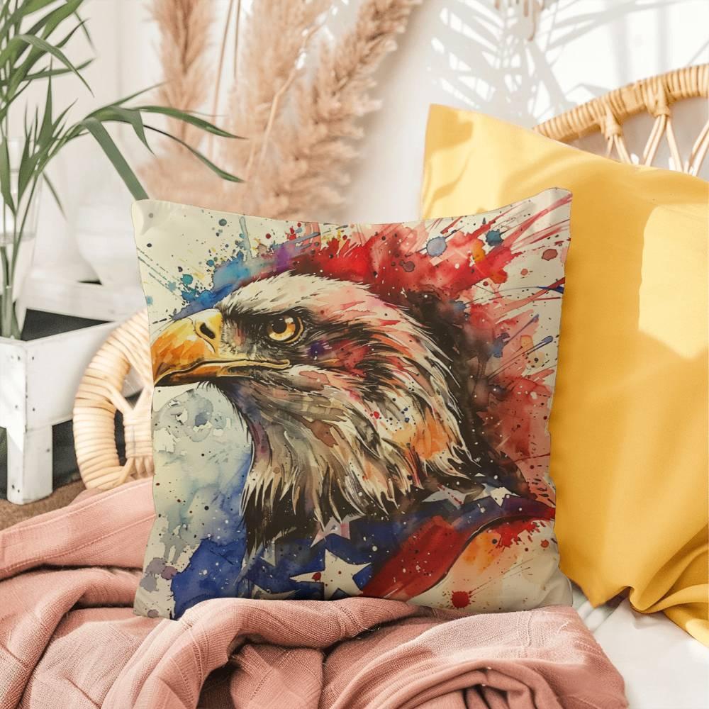 Patriotic Eagle Home Decor Indoor-Outdoor Pillow - Mallard Moon Gift Shop