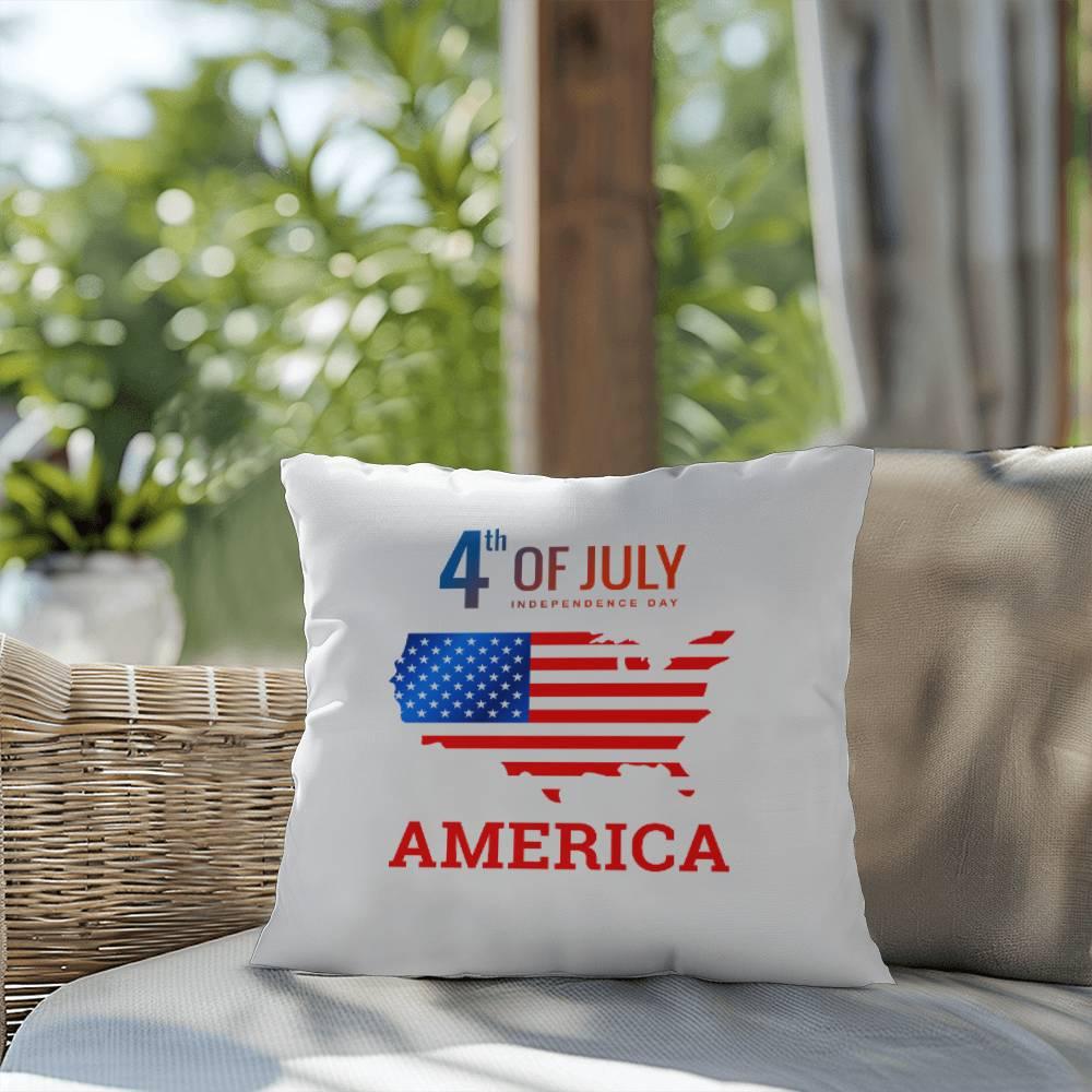 Fourth of July in America Comfy Indoor-Outdoor Pillow - Mallard Moon Gift Shop