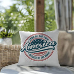 America Land of the Free Patriotic Indoor-Outdoor Pillow