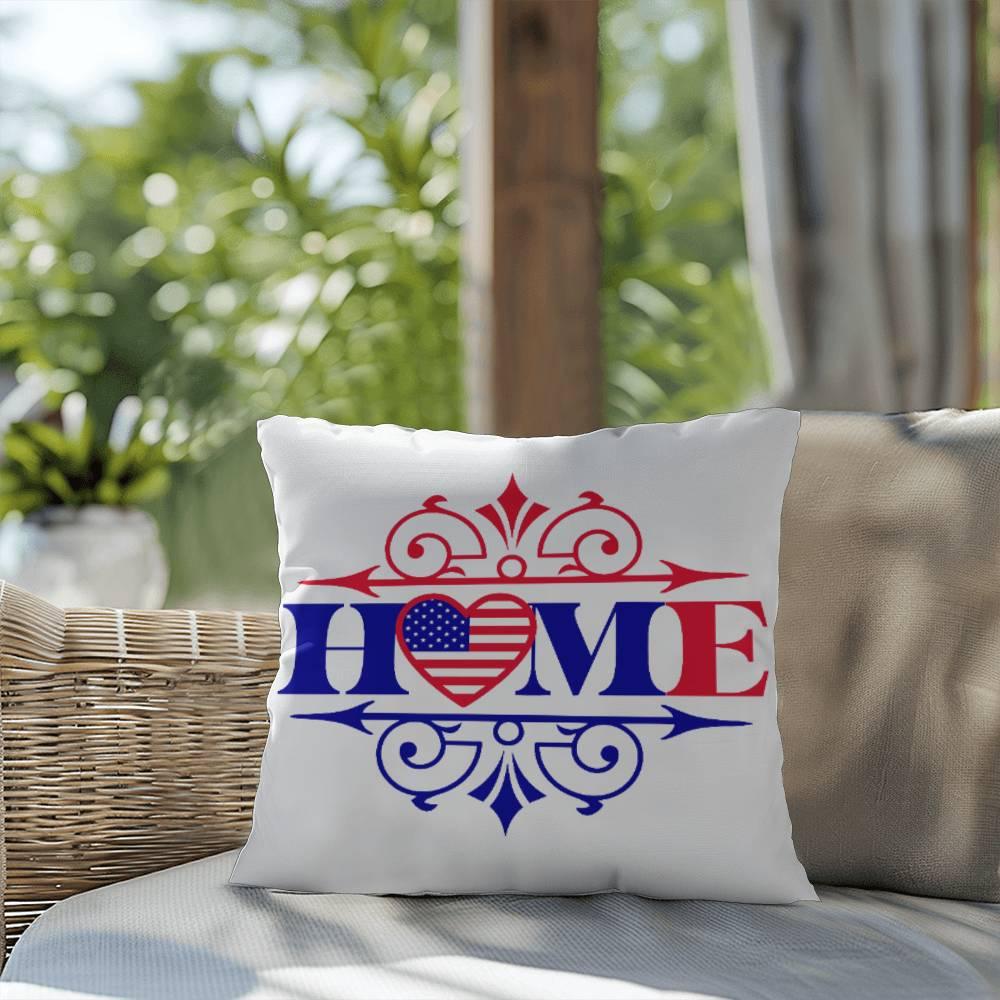 Patriotic Home Comfy Indoor-Outdoor Pillow - Mallard Moon Gift Shop
