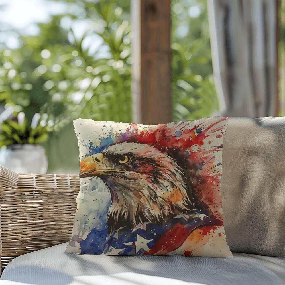Patriotic Eagle Home Decor Indoor-Outdoor Pillow