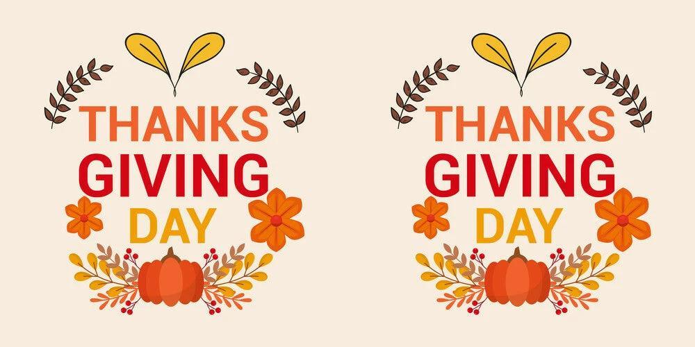 Thanksgiving Day Throw Pillow – Festive Pumpkin & Floral Fall Accent Cushion – Indoor/Outdoor, 3 Sizes