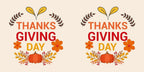 Thanksgiving Day Throw Pillow – Festive Pumpkin & Floral Fall Accent Cushion – Indoor/Outdoor, 3 Sizes