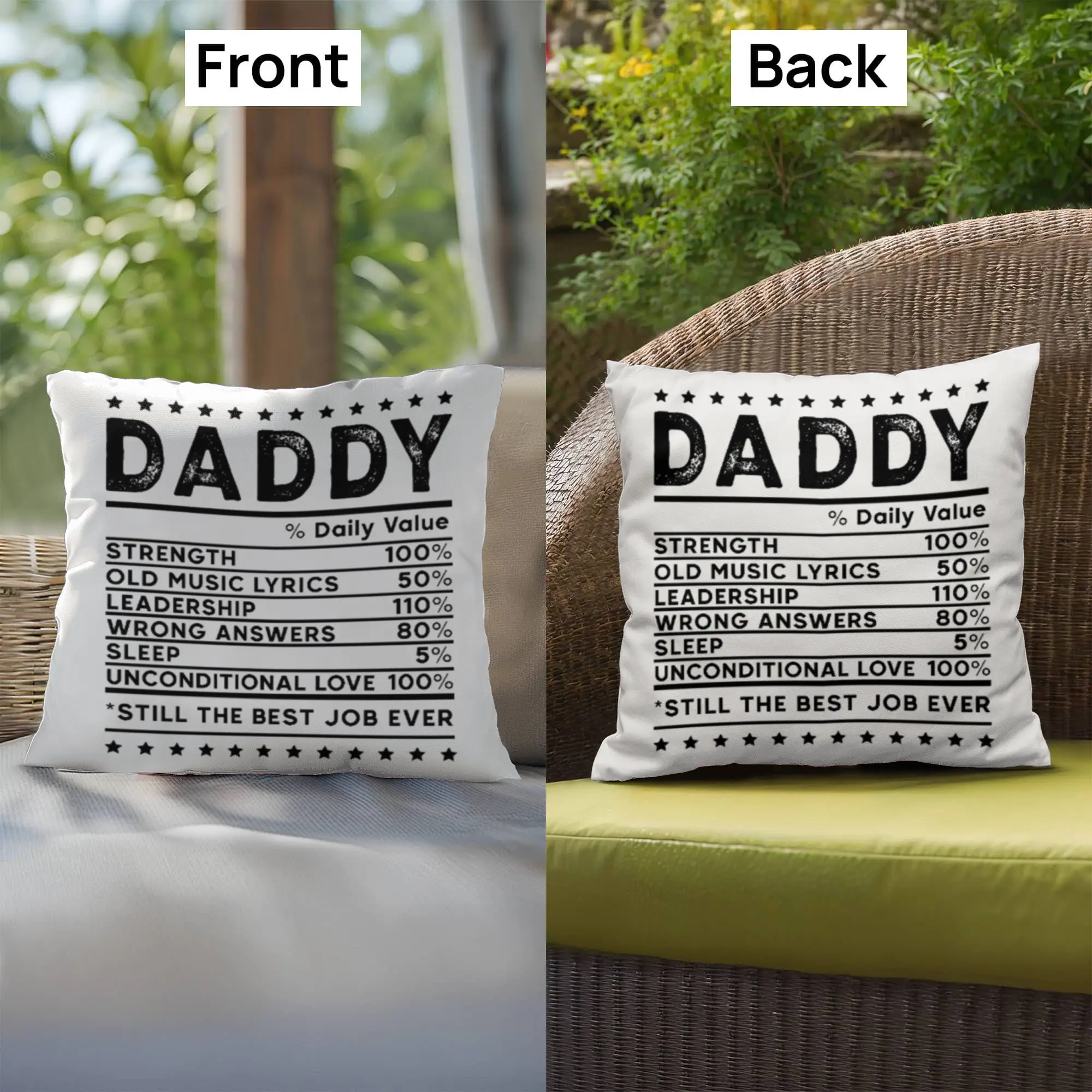 Daddy Recipe Comfy Indoor-Outdoor Pillow