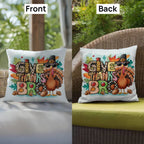 Give Thanks Bro Thanksgiving Pillow – Cool Turkey with Sunglasses Cushion – Indoor/Outdoor, 3 Sizes