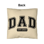 Personalized Dad Established Pillow – Custom Year Dad Throw Pillow – Gift for Dad – Father's Day Gift – Rustic Farmhouse Indoor Outdoor Cushion