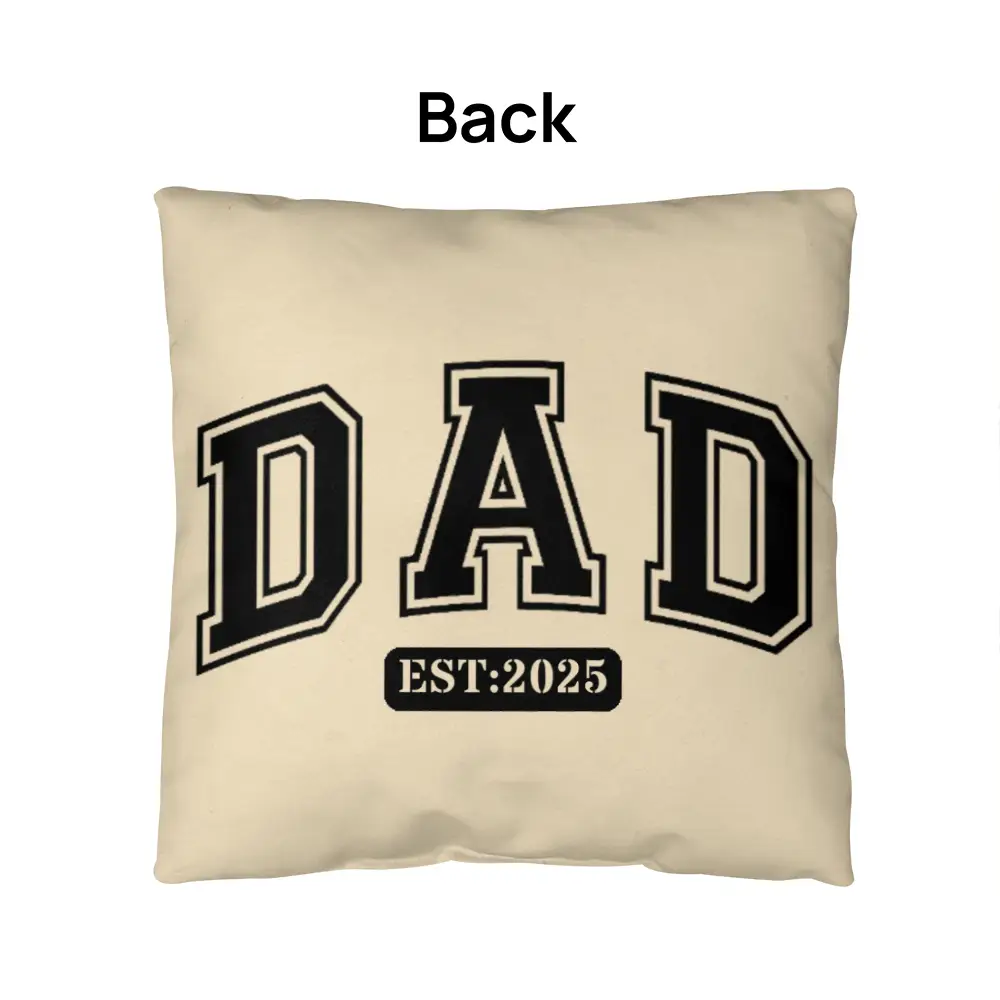 Personalized Dad Established Pillow – Custom Year Dad Throw Pillow – Gift for Dad – Father's Day Gift – Rustic Farmhouse Indoor Outdoor Cushion