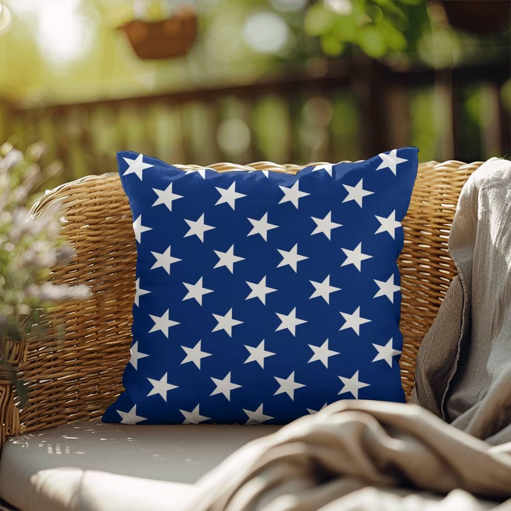 American Flag Stars and Stripes Patriotic Indoor-Outdoor Pillow - Mallard Moon Gift Shop