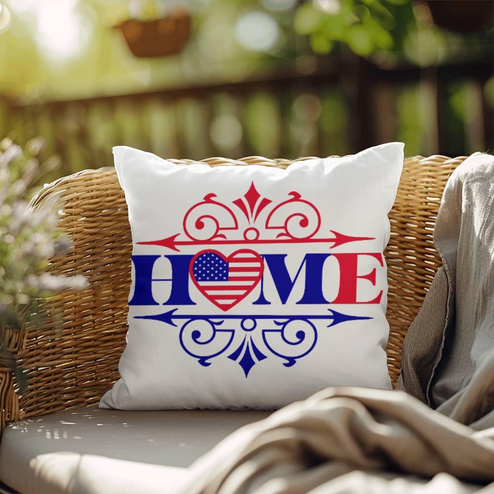 Patriotic Home Comfy Indoor-Outdoor Pillow - Mallard Moon Gift Shop