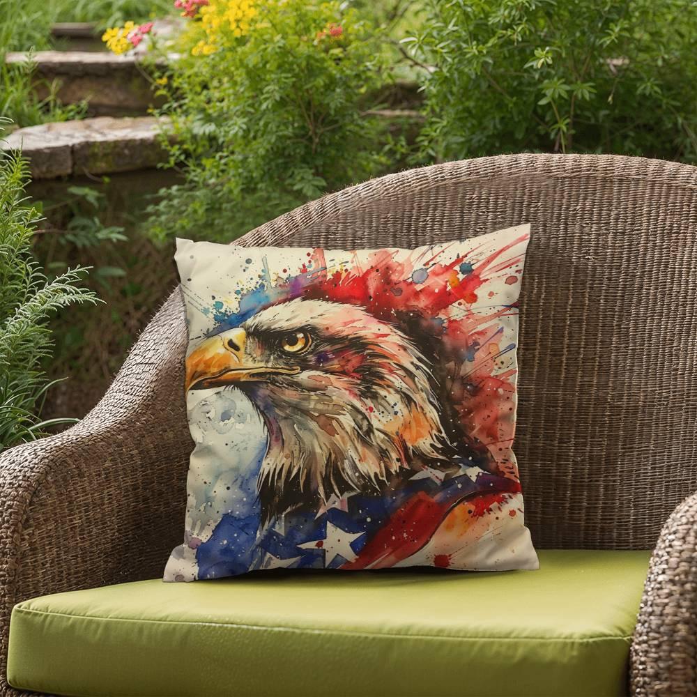 Patriotic Eagle Home Decor Indoor-Outdoor Pillow - Mallard Moon Gift Shop