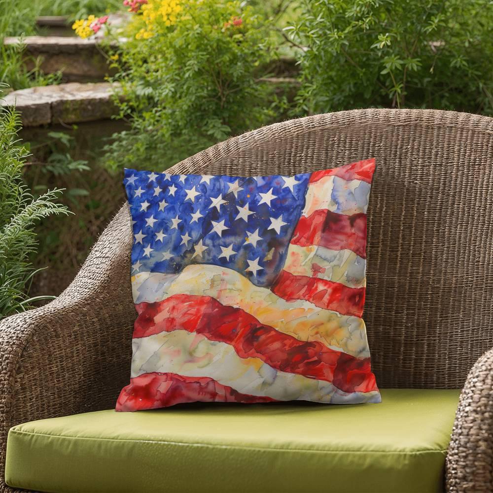 Old Glory American Flag Patriotic Indoor-Outdoor Home Decor Pillow - Mallard Moon Gift Shop
