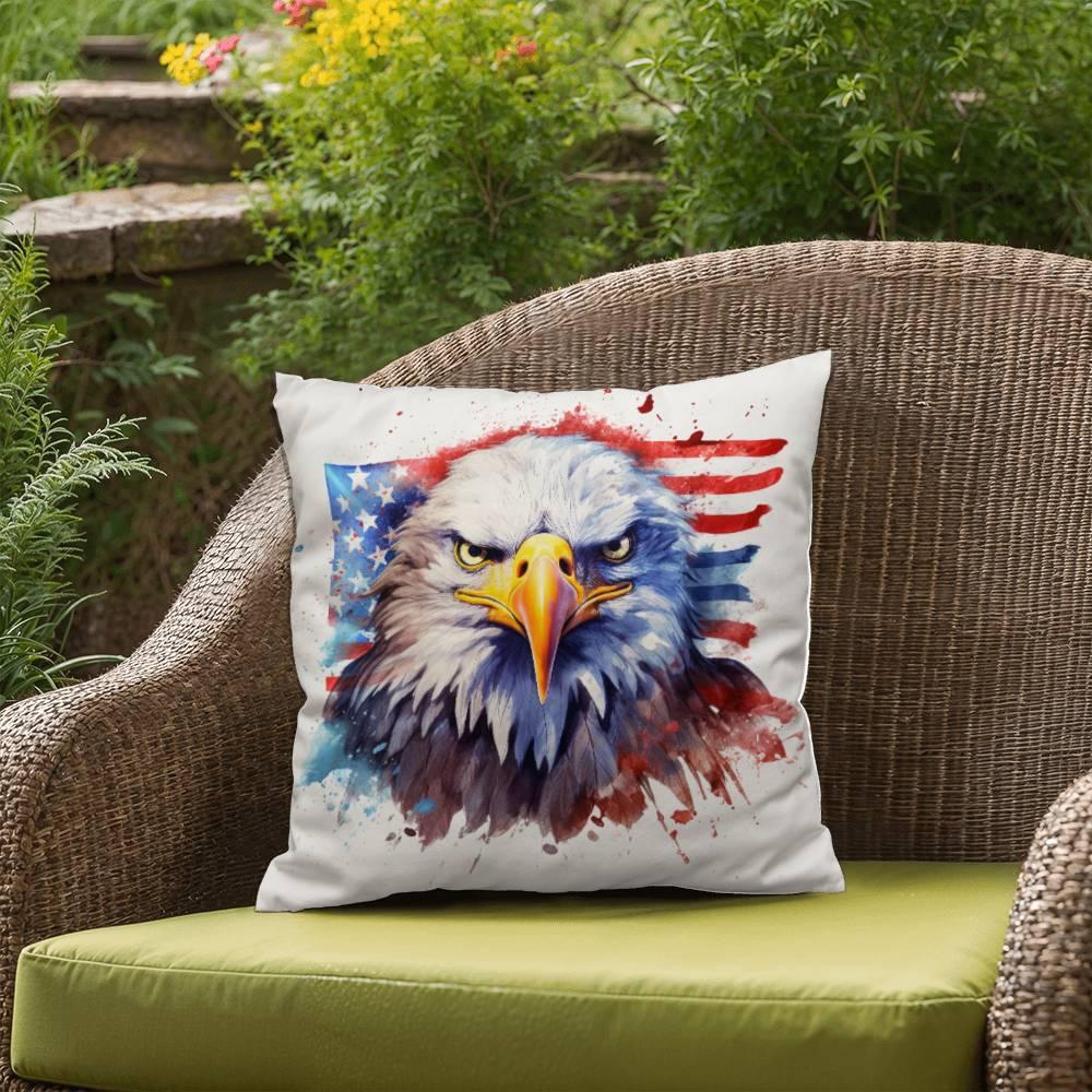 Eagle Patriotic Indoor-Outdoor Pillow - Mallard Moon Gift Shop