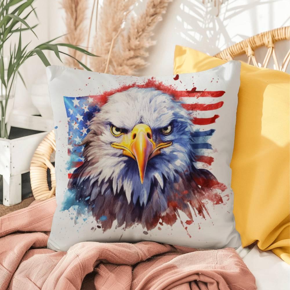 Eagle Patriotic Indoor-Outdoor Pillow - Mallard Moon Gift Shop