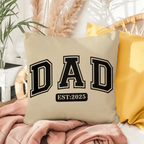 Personalized Dad Established Pillow – Custom Year Dad Throw Pillow – Gift for Dad – Father's Day Gift – Rustic Farmhouse Indoor Outdoor Cushion
