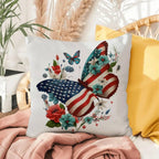 Patriotic Butterfly Comfy Indoor-Outdoor Pillow
