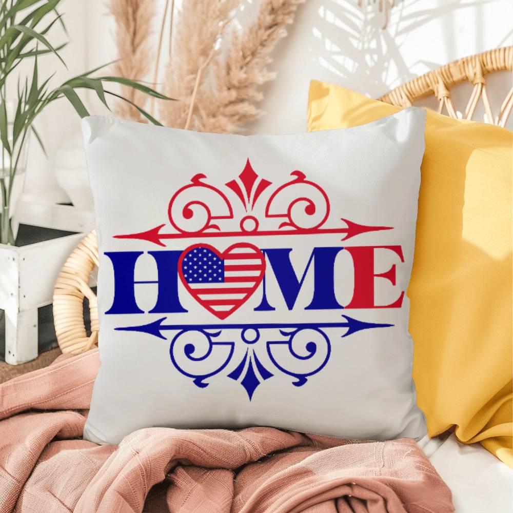 Patriotic Home Comfy Indoor-Outdoor Pillow - Mallard Moon Gift Shop