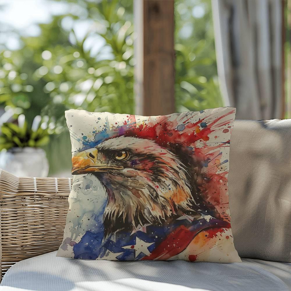 Patriotic Eagle Home Decor Indoor-Outdoor Pillow - Mallard Moon Gift Shop