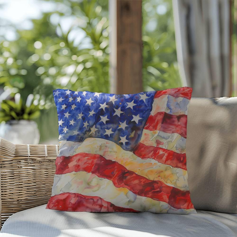 Old Glory American Flag Patriotic Indoor-Outdoor Home Decor Pillow - Mallard Moon Gift Shop