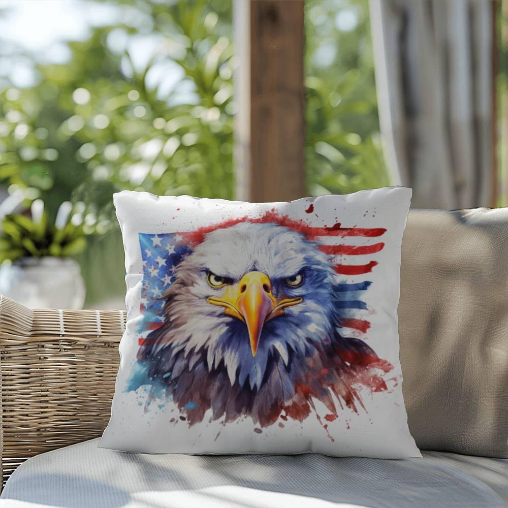 Eagle Patriotic Indoor-Outdoor Pillow - Mallard Moon Gift Shop