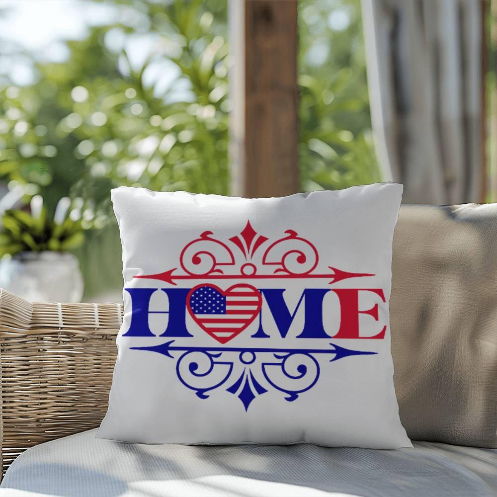Patriotic Home Comfy Indoor-Outdoor Pillow - Mallard Moon Gift Shop
