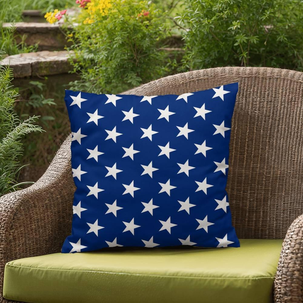 American Flag Stars and Stripes Patriotic Indoor-Outdoor Pillow - Mallard Moon Gift Shop