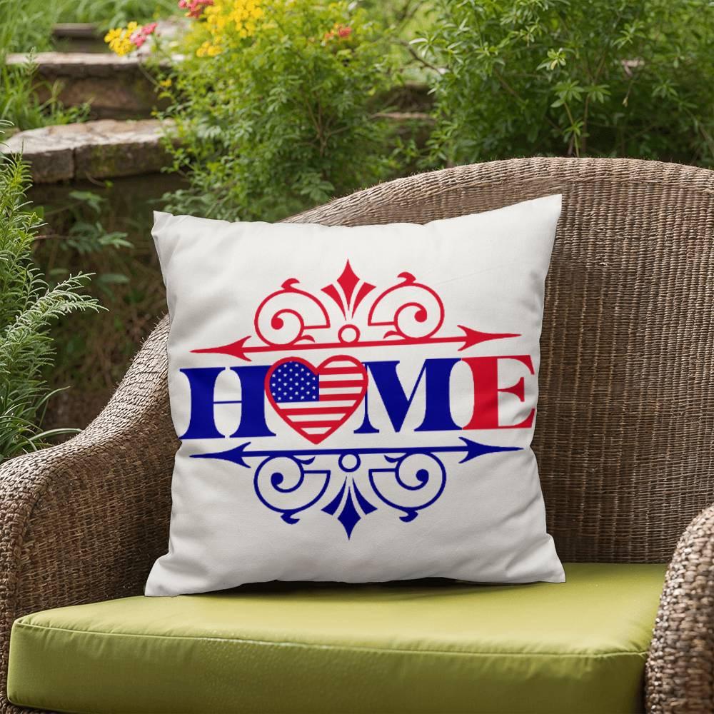 Patriotic Home Comfy Indoor-Outdoor Pillow - Mallard Moon Gift Shop
