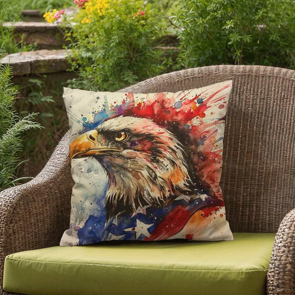 Patriotic Eagle Home Decor Indoor-Outdoor Pillow - Mallard Moon Gift Shop