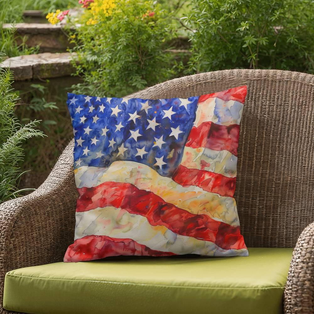 Old Glory American Flag Patriotic Indoor-Outdoor Home Decor Pillow - Mallard Moon Gift Shop