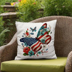 Patriotic Butterfly Comfy Indoor-Outdoor Pillow