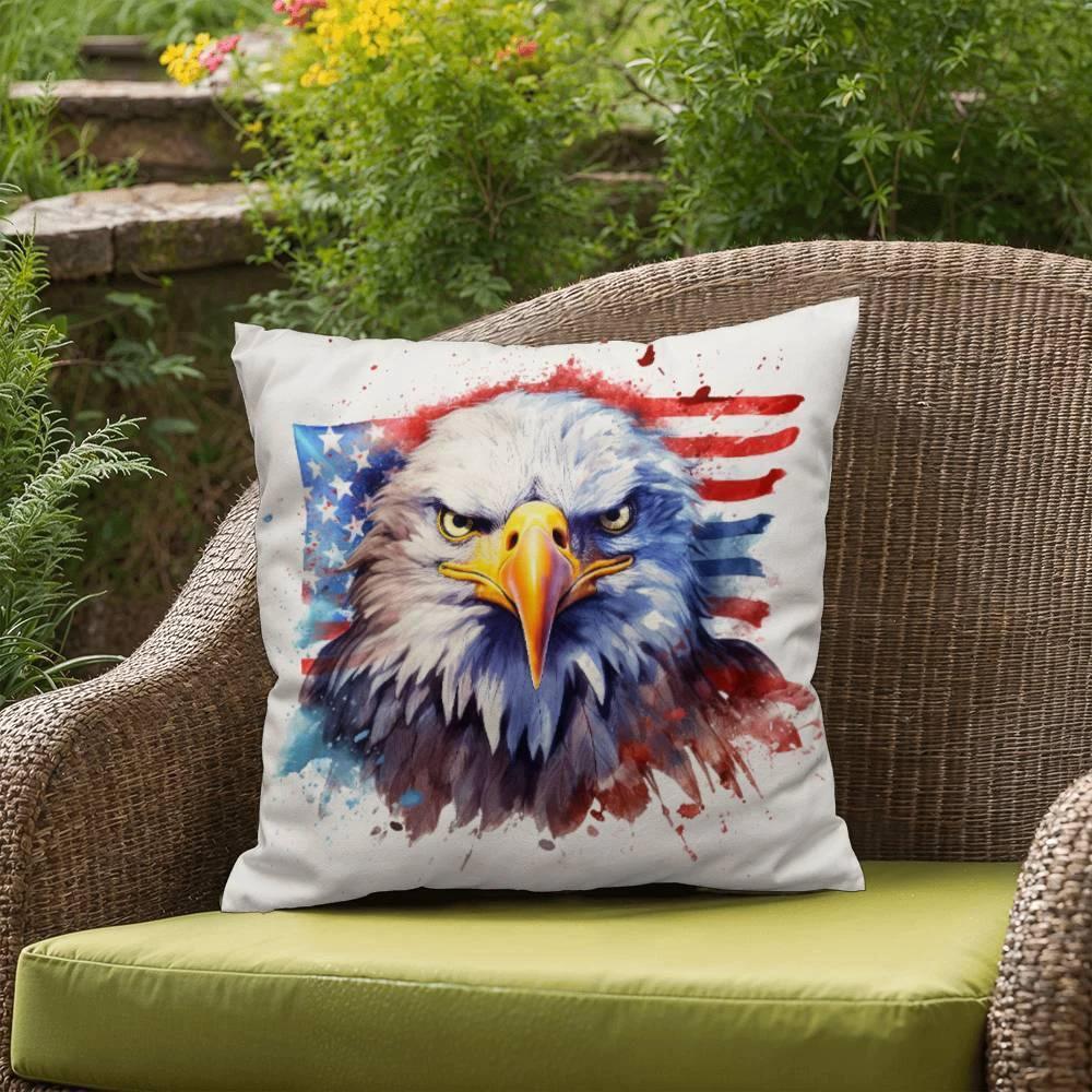 Eagle Patriotic Indoor-Outdoor Pillow