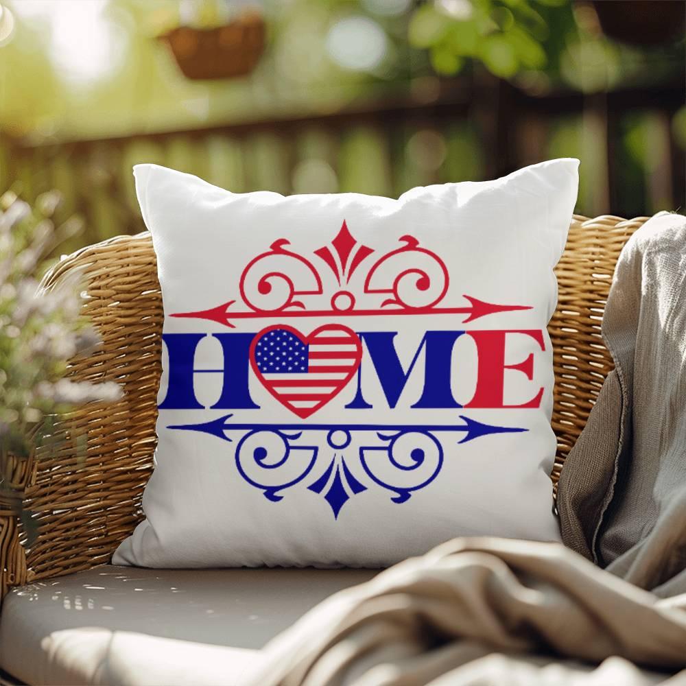 Patriotic Home Comfy Indoor-Outdoor Pillow - Mallard Moon Gift Shop