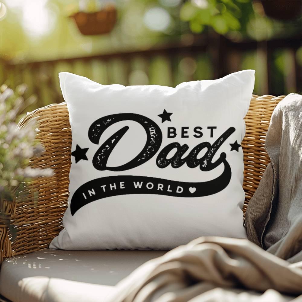 Best Dad Comfy Indoor-Outdoor Pillow - Mallard Moon Gift Shop