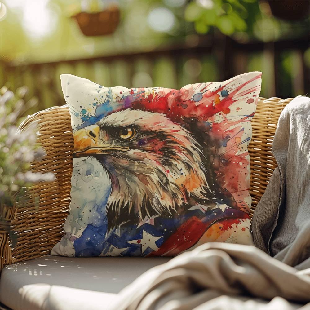Patriotic Eagle Home Decor Indoor-Outdoor Pillow - Mallard Moon Gift Shop