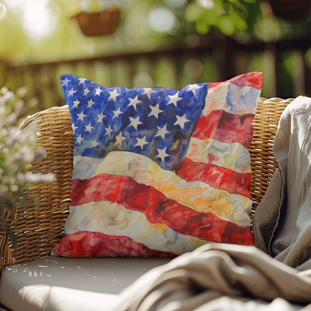Old Glory American Flag Patriotic Indoor-Outdoor Home Decor Pillow - Mallard Moon Gift Shop