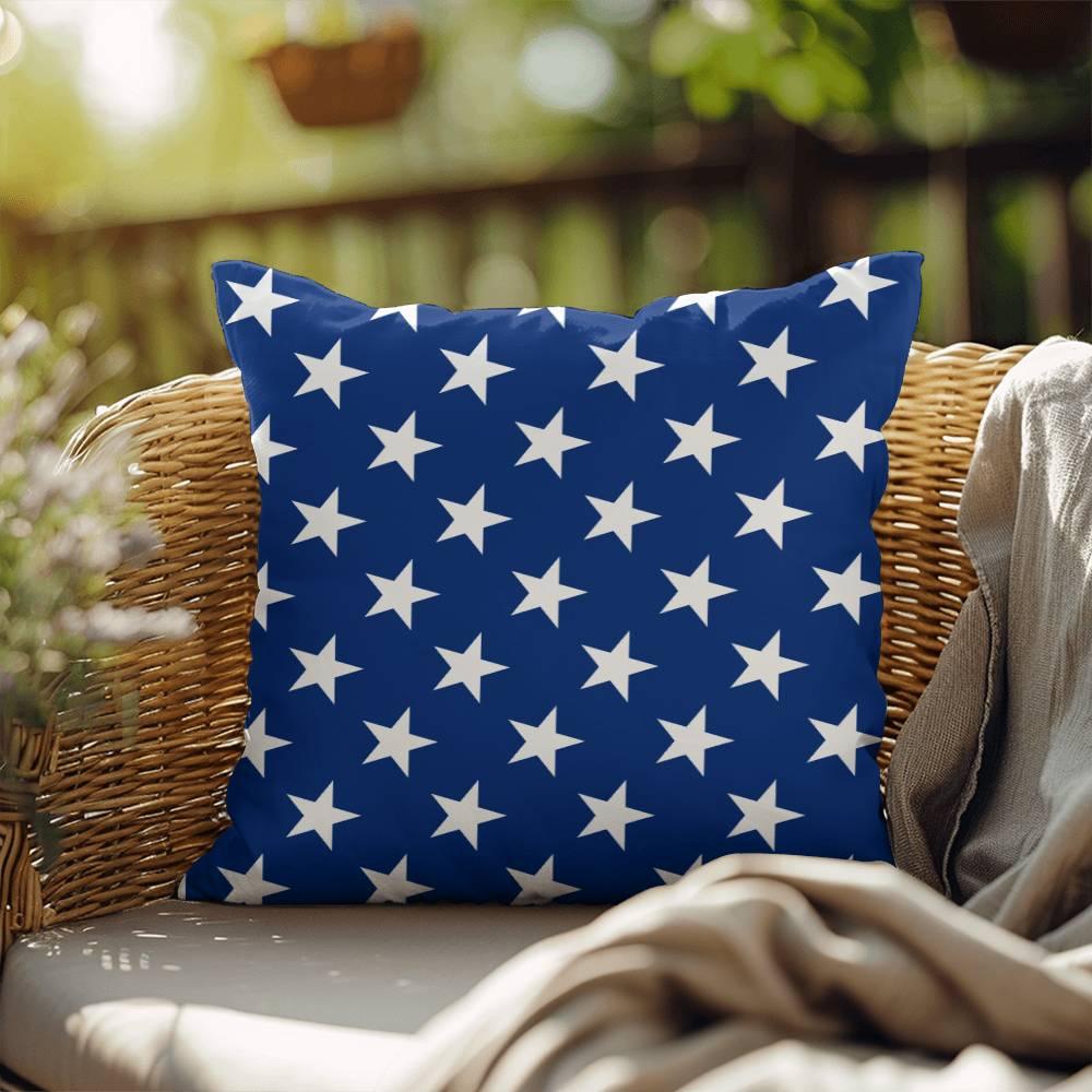 American Flag Stars and Stripes Patriotic Indoor-Outdoor Pillow - Mallard Moon Gift Shop