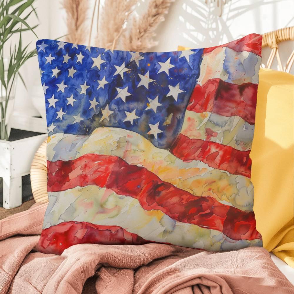 Old Glory American Flag Patriotic Indoor-Outdoor Home Decor Pillow - Mallard Moon Gift Shop