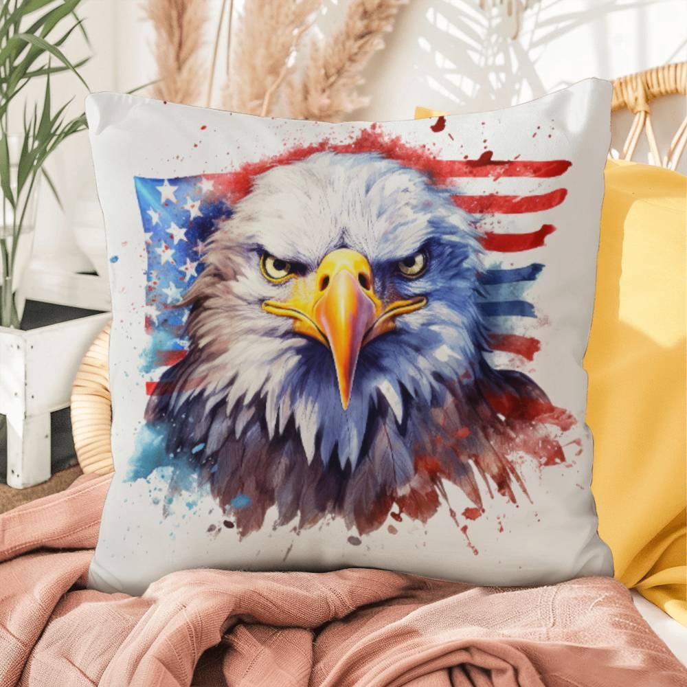 Eagle Patriotic Indoor-Outdoor Pillow - Mallard Moon Gift Shop