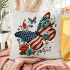 Patriotic Butterfly Comfy Indoor-Outdoor Pillow