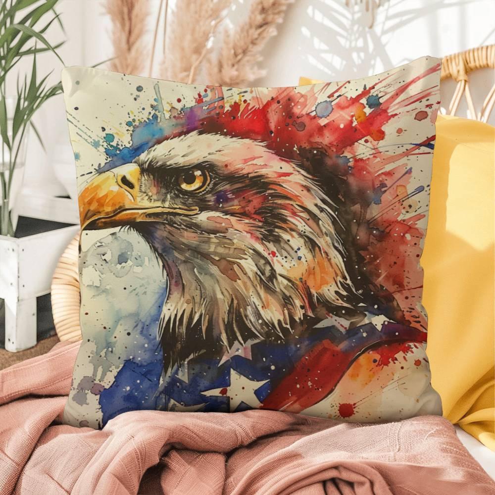 Patriotic Eagle Home Decor Indoor-Outdoor Pillow - Mallard Moon Gift Shop