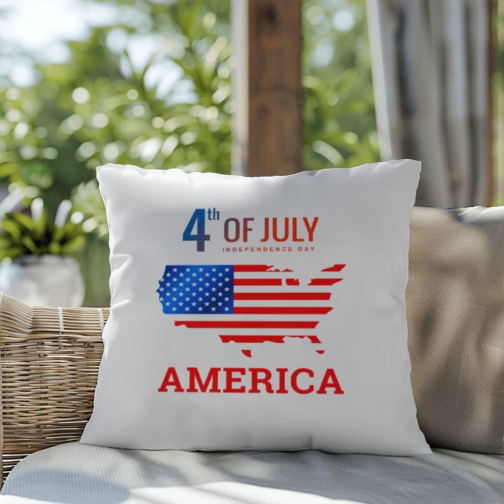 Fourth of July in America Comfy Indoor-Outdoor Pillow - Mallard Moon Gift Shop