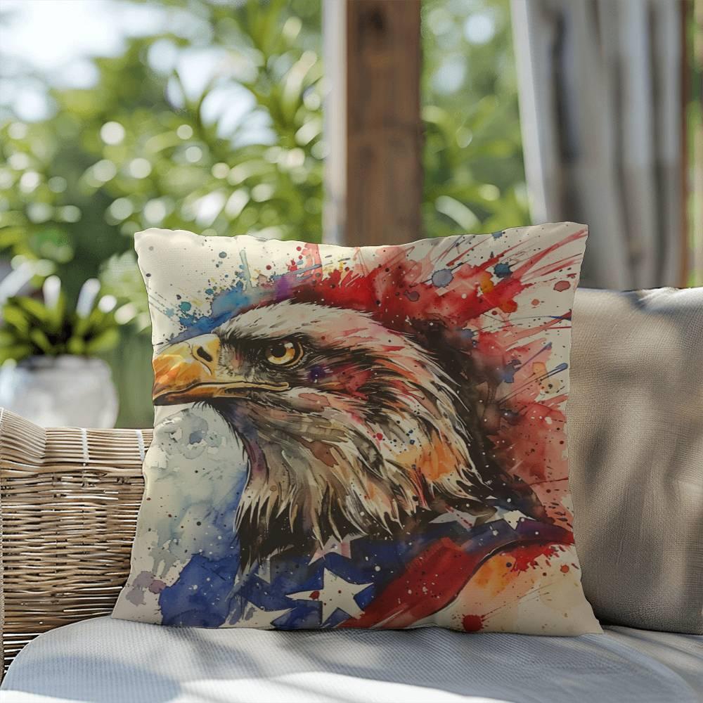 Patriotic Eagle Home Decor Indoor-Outdoor Pillow - Mallard Moon Gift Shop
