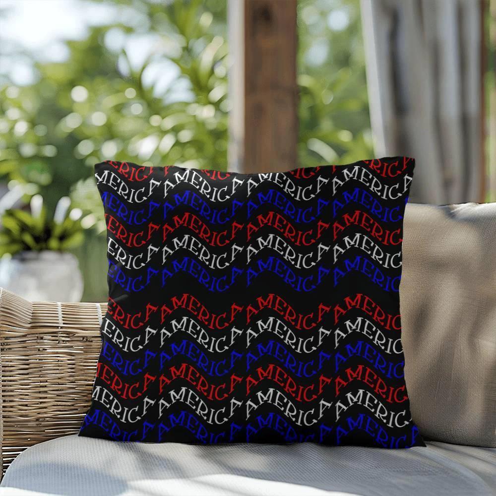 America Patriotic Home Decor Indoor-Outdoor Polyester Printed Pillow
