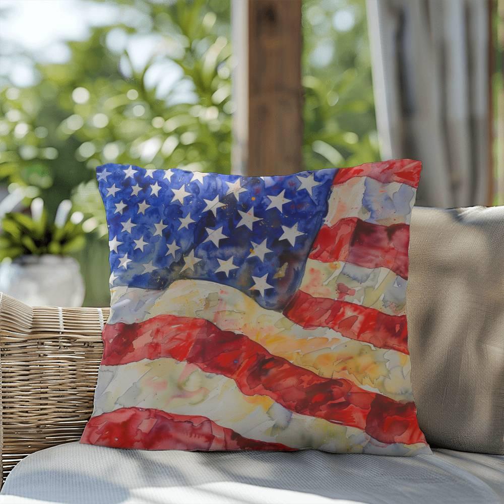 Old Glory American Flag Patriotic Indoor-Outdoor Home Decor Pillow - Mallard Moon Gift Shop